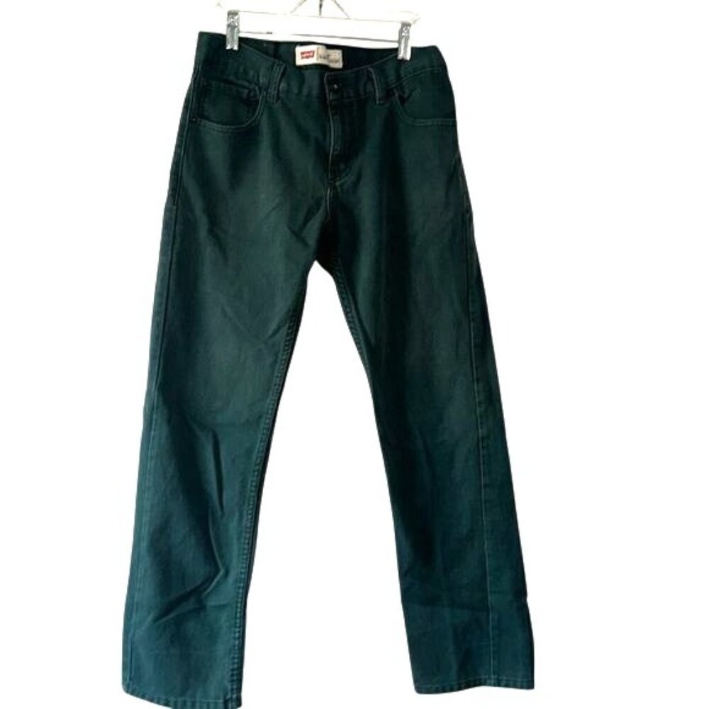 Levis 513 Slim Straight Jeans 18 Reg 29W x 29L Green 100% Cotton